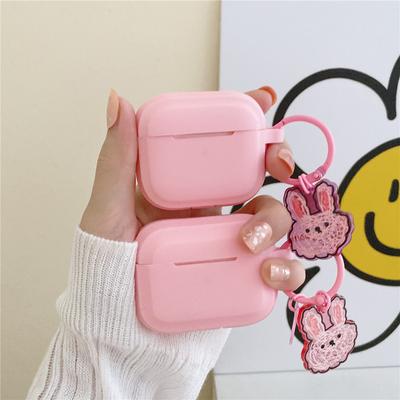 Applicable To Apple AirPods Pro1 Generation Bluetooth Headset Case 11th Generation Summer Cute Pink Rabbit Earphone Case