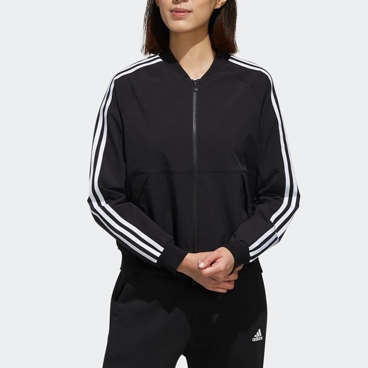 Adidas Jackets Women's Black Baseball Collar Moderate Other FK3511