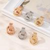 Geometric Spiral Pattern Earrings for a High-End Commuting Style