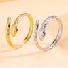 Adjustable Stainless Steel Snake Ring - Retro Punk Festival Gift
