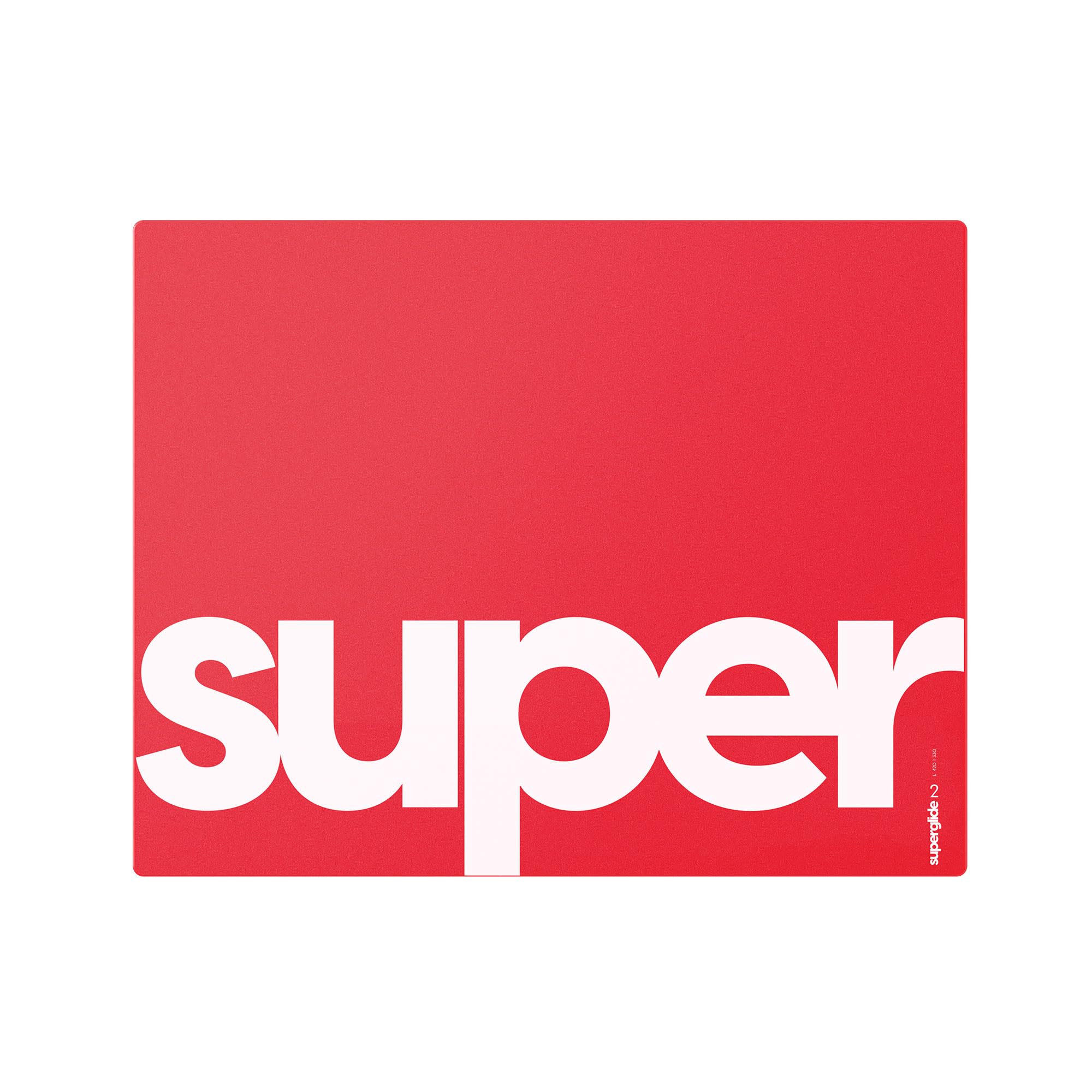 Pulsar Gaming Gears eSports Specification Gaming Large Superglide2 Glass 42cm x 33cm Mousepad, Size, Mousepad, Non-Slip, (L, Red)