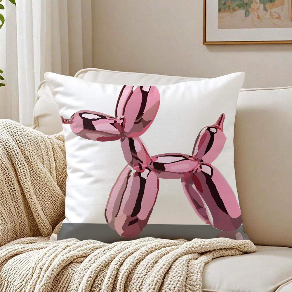 Pink B-Balloon Dog Pillow Modern Art Cushion Cushion Cover Pillowcase Anti-Dustmite Living Room Sofa Decor Cushion Room