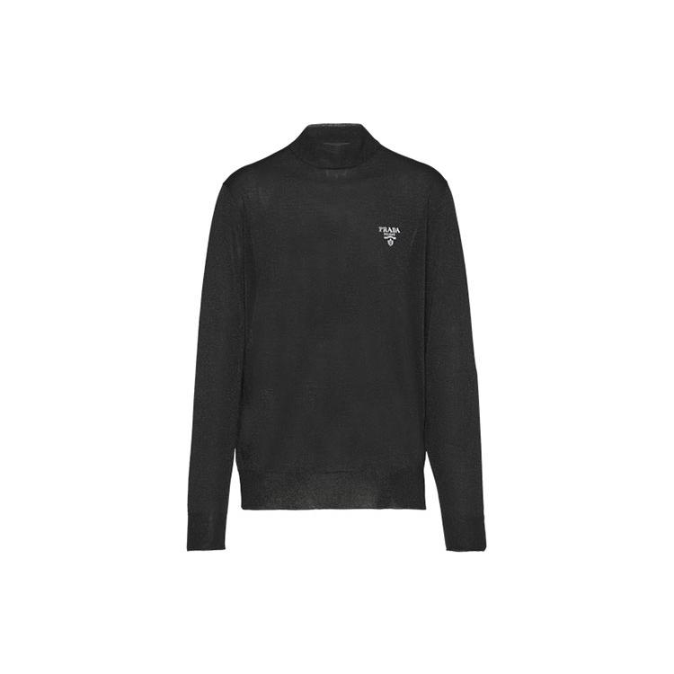 PRADA Sweaters Men`s Black Turtleneck Moderate