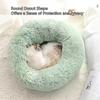 Soft Pet Cat Bed Pad Plush Warm Faux Fur Dog Calm Bed Donut Round Bed Comfortable Sleeping Washable for Small Medium Dog and Cat