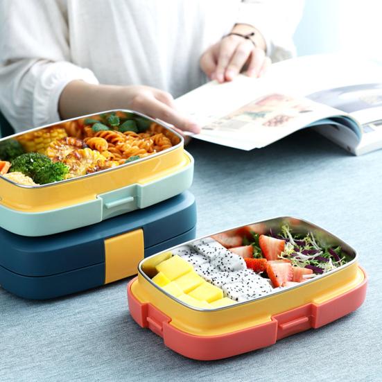 1000ml Leak-Proof Lunch Containers Compact Stainless Steel Stylish Insulated Lunch Box for Home