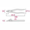 Fujiya High-Strength Nippers, JIS Standard, 175mm, 70H-175