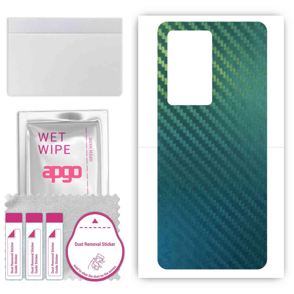 apgo Protective Skin Sticker for the Back Compatible with Xiaomi Redmi K60, Wrap Film, Foil, Vinyl - Pattern Carbon Chameleon CAKA1