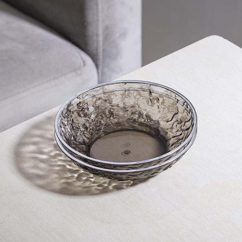 Transparent Chinese Tea Cake Plate Exquisite Dim Sum Cake Plate Household Fruit Plate Living Room Desktop Retro Wedding Dried Fruit Plate