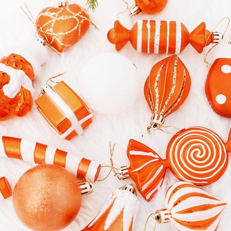 16 STÜCKE Bunte Kunststoff Weihnachtsbaumschmuck Bruchsicher Tragbar Hängeornament Für Kinder Und Haustiere