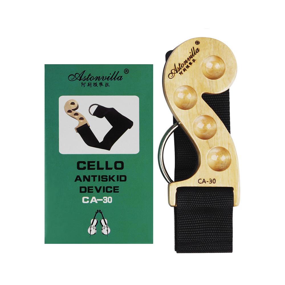 M MBAT Cello Non-Slip Pad with Nylon Strap Cello Solid Wood Bottom Pad Tail Pin Non-Slip Pad Stringed Instrument Accessories