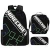 Minecraft Game Merchandise 3-Piece Backpack, Pencil Case, Lunch Bag for Kids