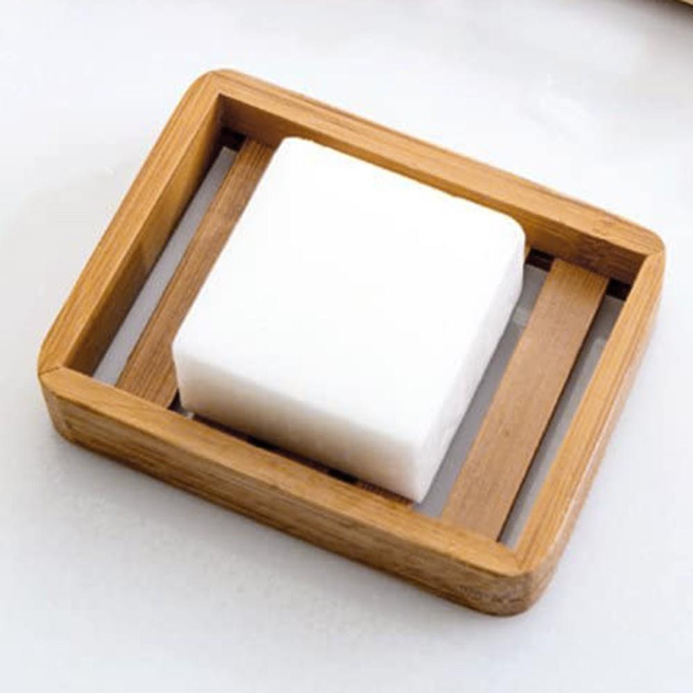 Jabonera de bambú del tenedor el 10*8.7*2.2cm del jabón del estante del jabón