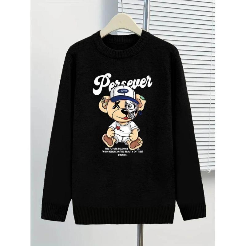 

Unisex Classic Crew Neck Sweater, Regular Fit, Simple Design, Casual Daily Wea XXL чёрный