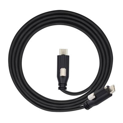 Xiwai USB To USB Cord with Single Panel Mount 10Gbps 65W PD Power for Laptops and Screw-Locking 3.1 Type-C USB-C Cable, 3.25A 3.0 Connector, Data,