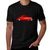 Red Car Riding American Country Music T-shirt Cotton Tshirt 100% T Shirt Custom Print T-shirt