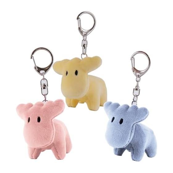 [Moz] MOZ moz stuffed toy charm 3-piece set (yellow, blue, pink