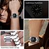 AKNIGHT Men's Analog Watch with Anti-Reverse Bezel, Easy-to-Read Luminous Dial, Stainless Steel Band, 30m Water Resistance, Japanese Manual