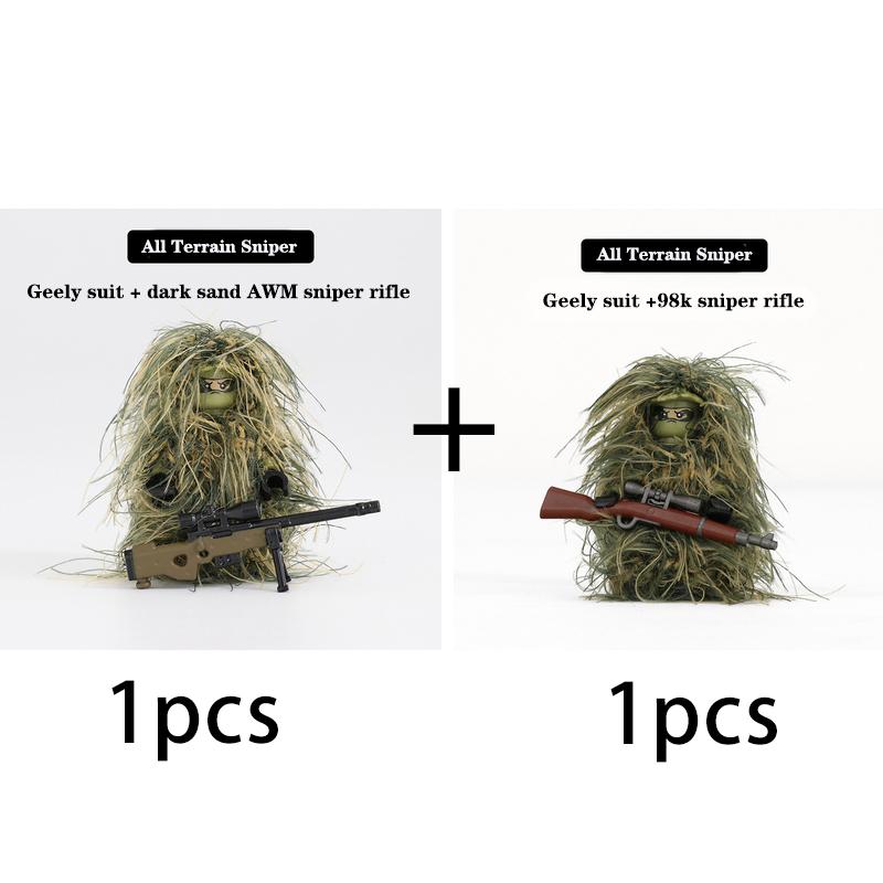 Military Series Soldier Figures Building Blocks SWAT Army Special Force Sniper Camouflage Clothes Ghillie Suit Games Bricks Toys
