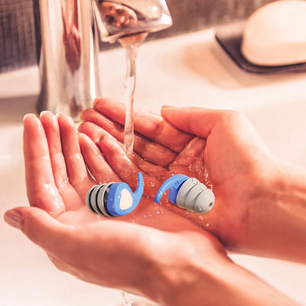 Kids Swimming Ear Plugs Waterproof Silicone Sound Blocking Earplugs Reusable Children Ear Protector for 4-12 Years Olds Children