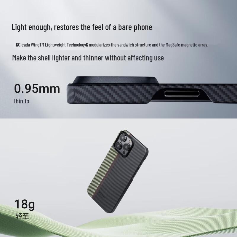 Etui na telefon PITAKA MagEZ z włókna aramidowego Kevlar dla serii iPhone 15
