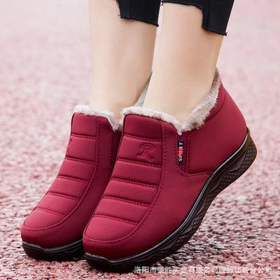 Women's Warm Shoes Plus Velvet Thick Casual Shoes Autumn and Winter Ladies Cotton Shoes