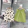 Kids Girls Summer Casual Two Piece Set Sling Skirt Straight Pants