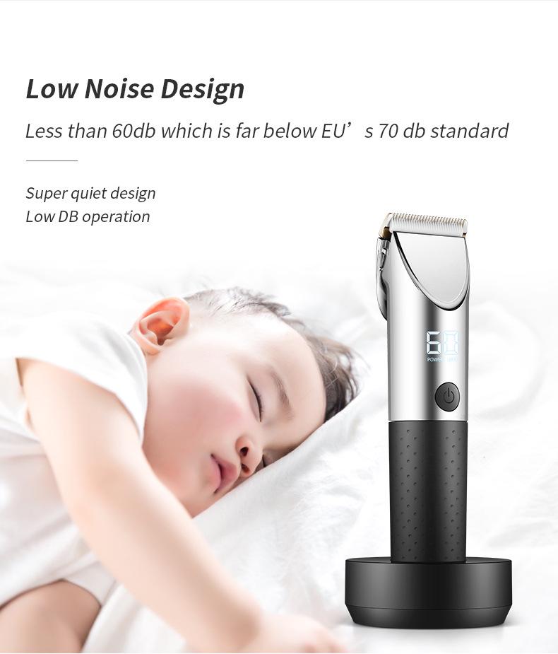 Rechargeable Electric Hair Clipper with LCD Display - Professional Haircut Set