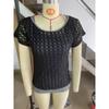 Summer Casual Lace Round Neck Short Sleeved Fake Two Piece Knitted Sweater T-Shirts Women’s