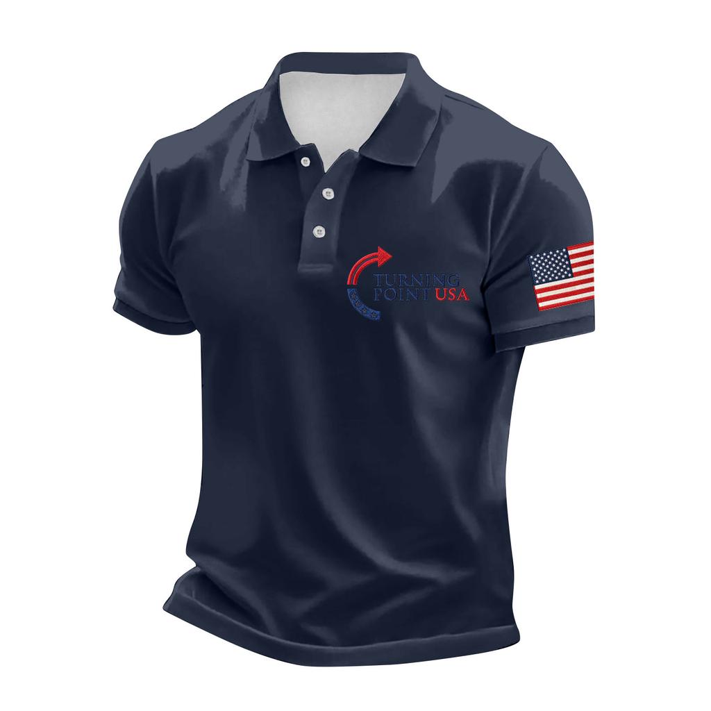 Pánské tištěné tričko s krátkým rukávem Pánský volný ležérní top s krátkým rukávem