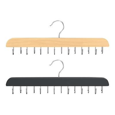Rotatable Belt Hanger Sturdy Wooden Space Saving Belt Rack Tank Tops Belt Organizer Wardrobe Space Closet Organizer Clothes Rack