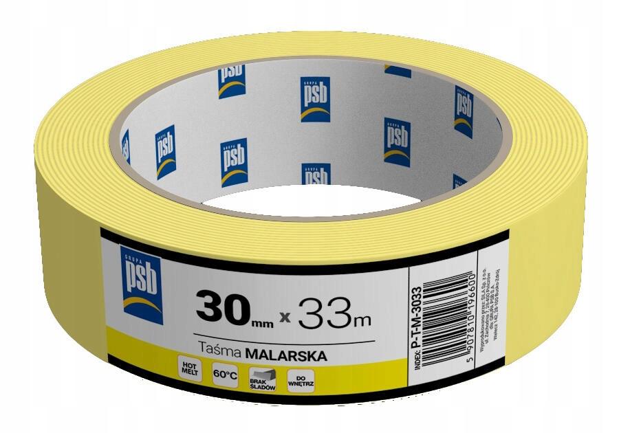 Yellow Masking Tape Psb 30Mm X 33M 1 Pc