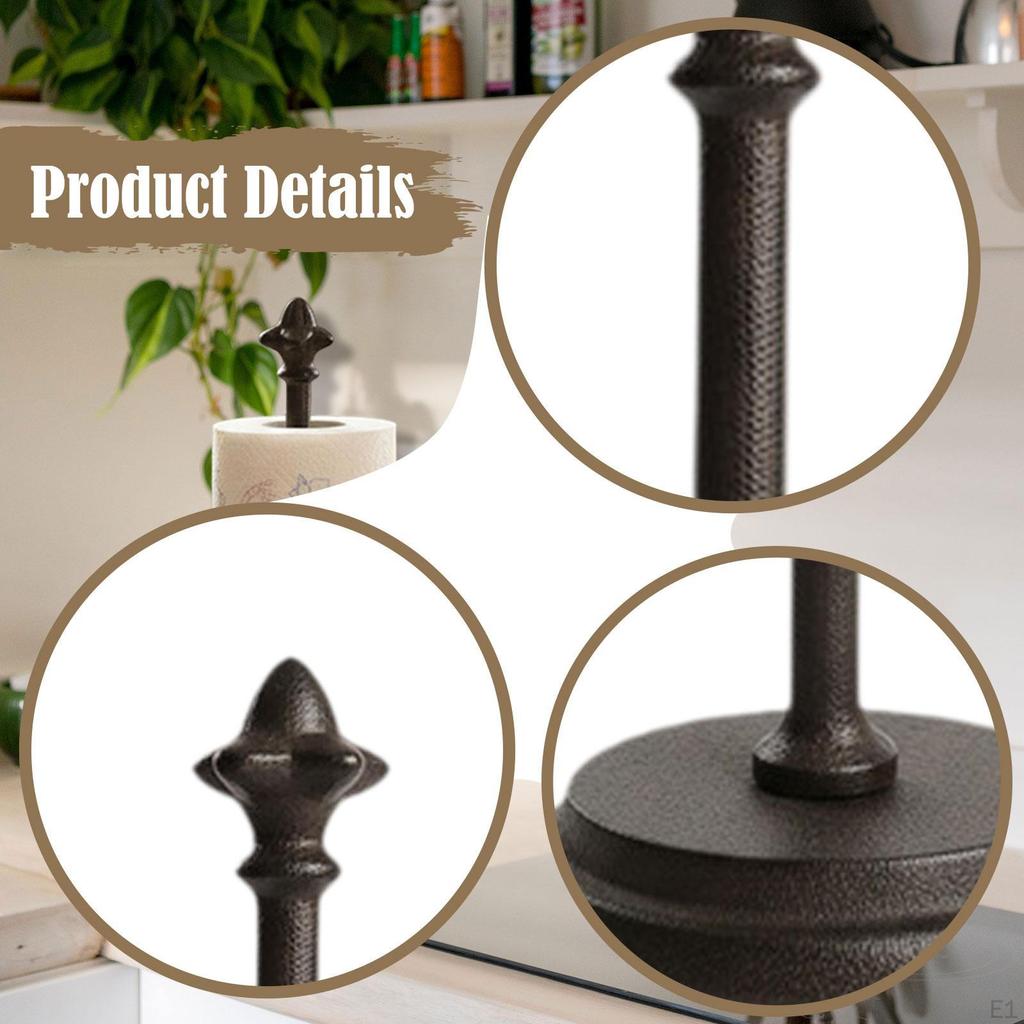Paper Towel Holder Vintage Freestanding Housewarming Gift Metal Roll Decorative