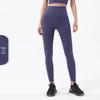Pantaloni da Yoga da Donna a Vita Alta, Effetto Solleva Glutei Color Pesca - Senza Cuciture Visibili, Sensazione Nuda