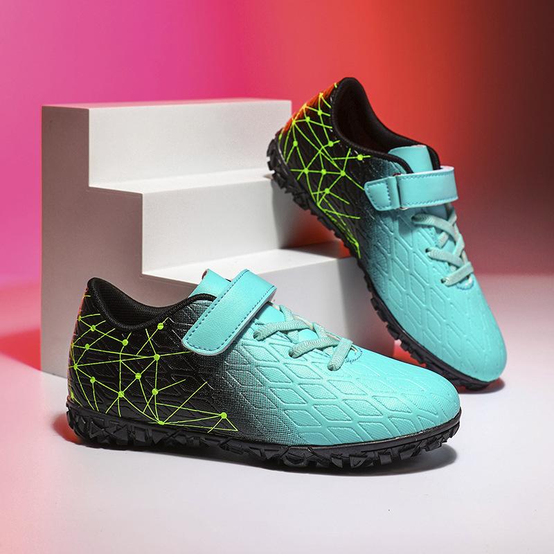 Football Shoes Shattered Nails Spikes Youth Velcro Children's Elementary School Sports Training Competition Shoes
