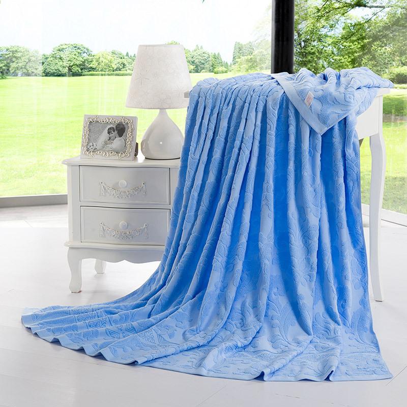 

Summer Throw Blankets on Sofa Jacquard Towel Thread Blanket for Adults Kids Soft Breathable Bedspread Soft Skin Friendly Sweat Absorbing Towels 90*180cm