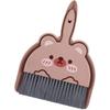 Cartoon Bear Small Broom Dustpan Combo - Handheld Table Sweeper with Hanging Hook, Perfect for Home, Office & Car Cleaning
