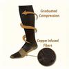 3 Par Kompressionsstrumpor Herr Damer Löpning Fitness Cyklar Fottäckning Brun Sportstrumpor Åderbråck Diabetes Graviditetsstrumpor