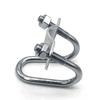 1Pcs Durable Double U-Cross U Bolt Cross Clamp Scaffolding Fixing Hose Clamp Screw Steel Connector Tube Pipe Clip