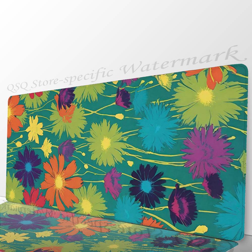 Vintage Flower Daisy Mousepad Non-slip Suitable For Office Computers Laptops E-sports Game Desk Mats XXL Keyboard