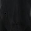 2 Layers Wedding Bridal Veil with Comb Beads Adornment Simple Cut Edge Short Shoulder Length Tulle Sheer Black Veils