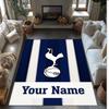 Tottenham Hotspur FC Printed Crystal Velvet Rug Non‑Slip Crystal Velvet Carpet For Sofa Bedroom Indoor Home Decoration