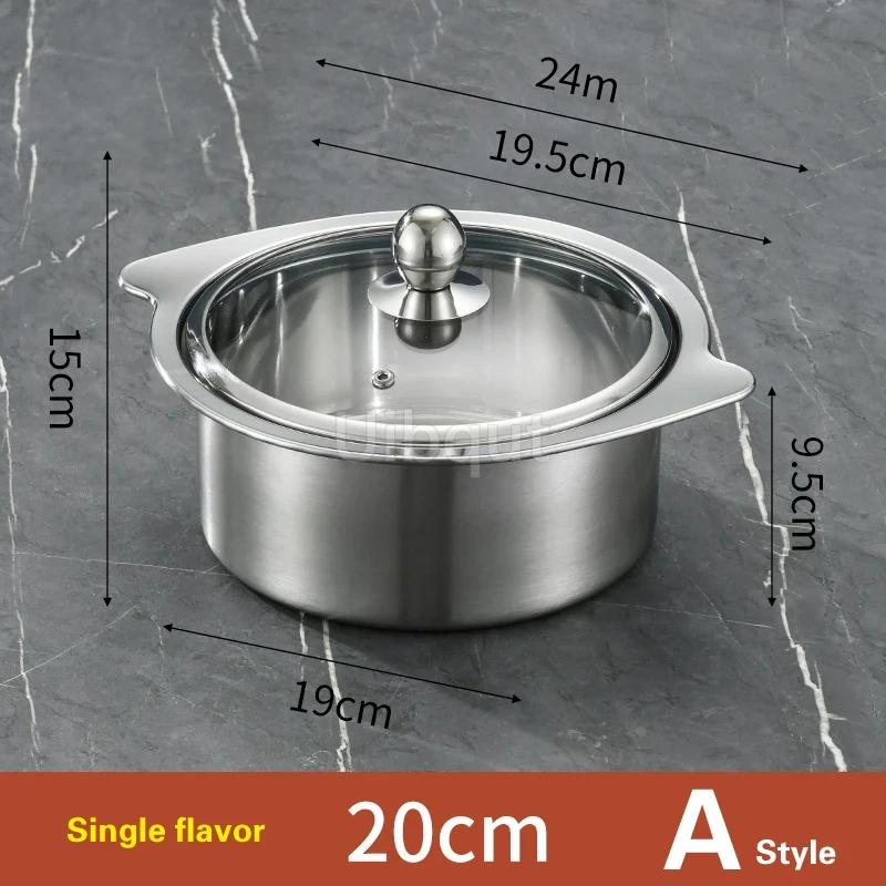 Whirlwind cooker One person one pots small hotpot Clear Soup Double Flavor Pot Single person hot pot with lid Induction cooking