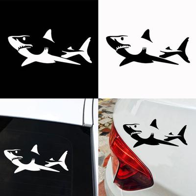 Cool Shark Motorcycles PET Self-adhesive Reflective Car Stickers Decal Decor