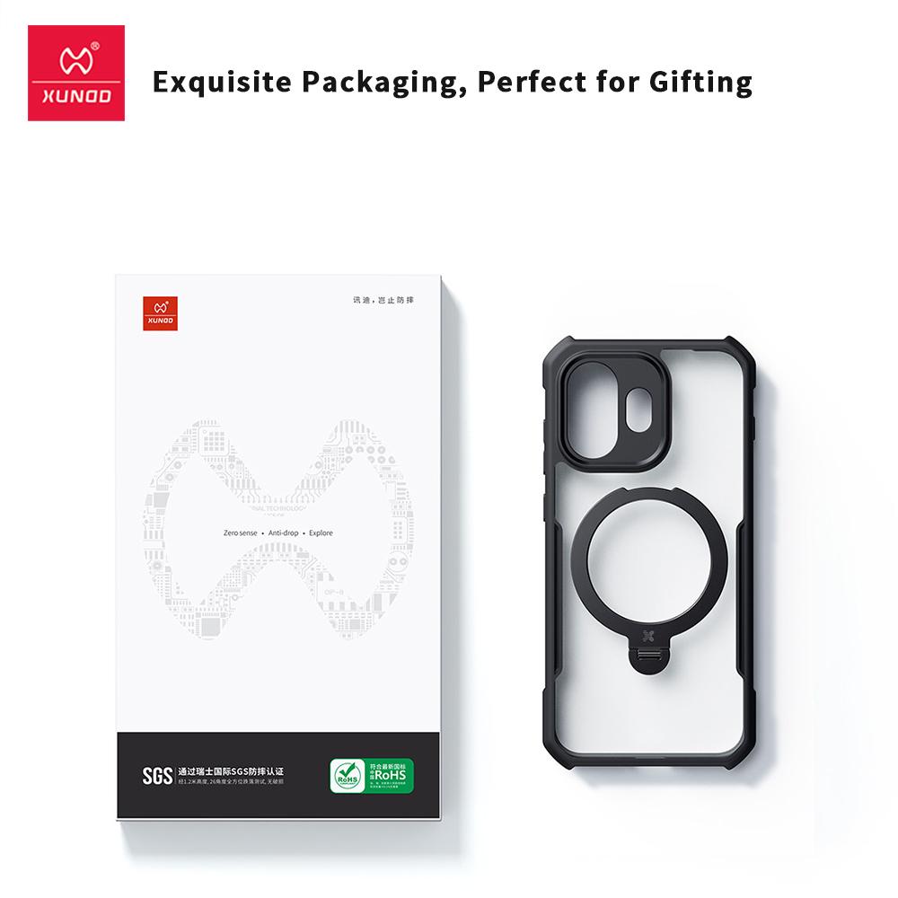 Xundd for OnePlus 15T 1+ Case [Shockproof Airbag Tech], Acrylic & TPU Back Transparent Cover Anti-Fingerprint & Non-Yellowing