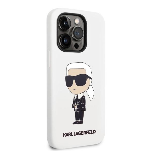 Karl Lagerfeld KLHCP14XSNIKBCH iPhone 14 Pro Max 6.7" hardcase biały/white Silicone Ikonik