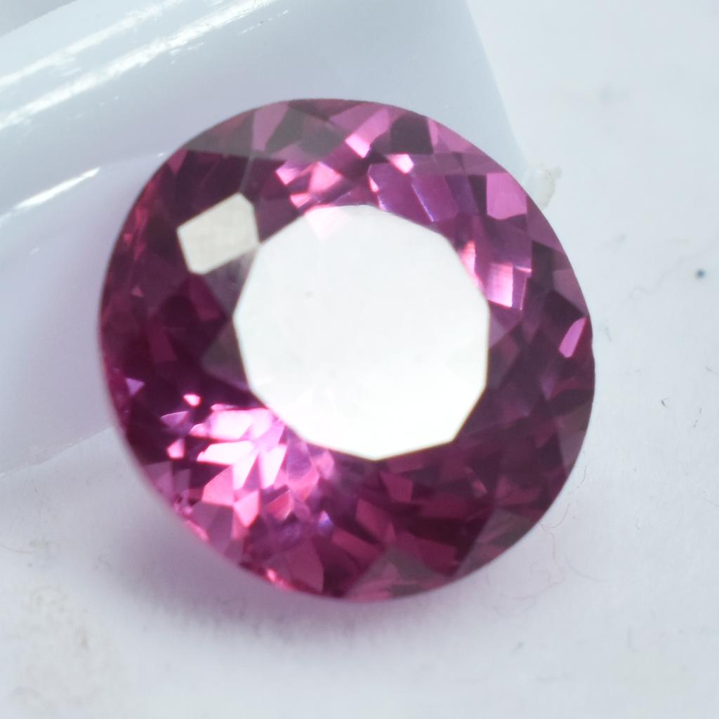 Natural Pink Sapphire Loose Gemstone Real 8.58 Ct Necklaces Round Cut September Birthday Birthstone
