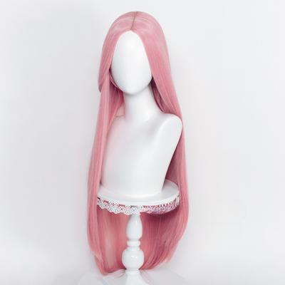Lange Steile Cosplay Pruik 100cm Midden Scheiding Centraal Gespleten Blond Roze Rood Paars Hittebestendig Synthetisch Haar Pruiken