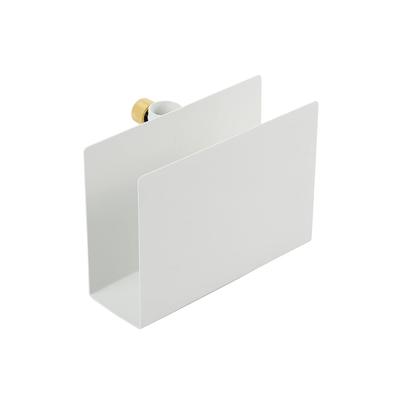 DRAW A LINE 022 Book Rack White (Draw-a-Line Book Rack, White, Vertical Parts Only, 21cm W X 12cm D X 15cm H, 3kg Load Capacity, D-BR-WH)