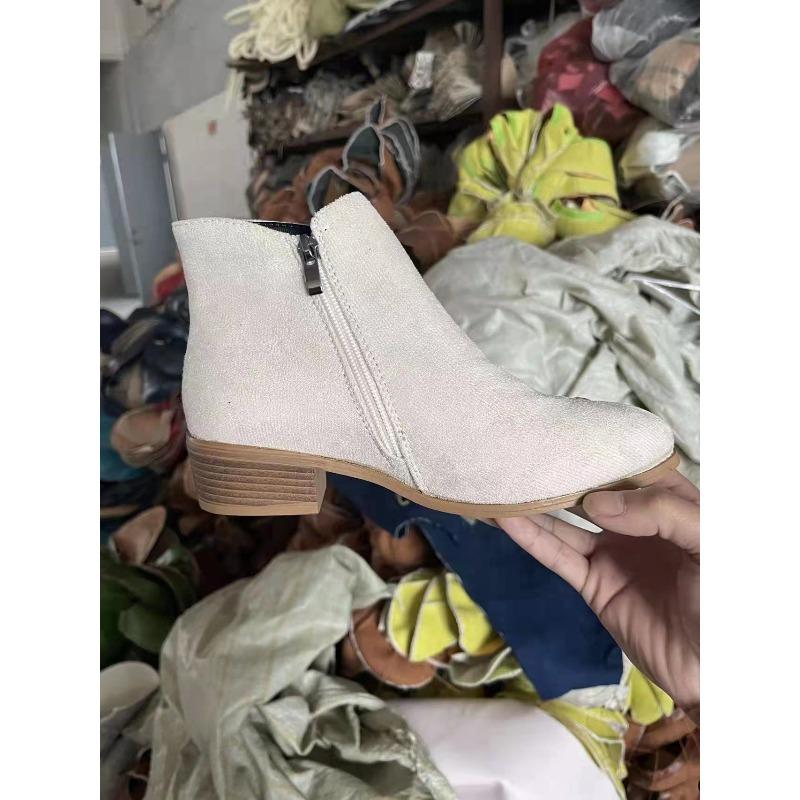 Wildleder Martin Boots Damen 2 Herbst und Winter Neu Grober Absatz Seitenreißverschluss Große Größen Damen Kurzstiefel