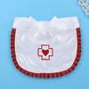 Ruffle Fringe Edge Nurse Costume Accessories Red Cross with Heart Nurse Headband  Halloween Party